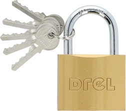 60 mm Brass Padlock, 5 Keys