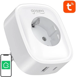 Nutikpistikupesa Gosund USB‑C 20 W-ga, Wi‑Fi/Bluetoothi ja energiatarbimise mõõtmisega, 16 A