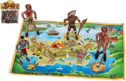 Indiaanide ja kauboide figuurid kaardiga 6 cm (plast)