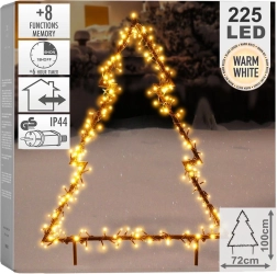 Välistingimustesse sobiv metallist helendav jõulukuusk 225 LED 100 cm