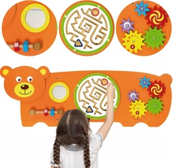 Viga puidust Montessori meelelauatüübel Karupoeg FSC-sertifikaadiga