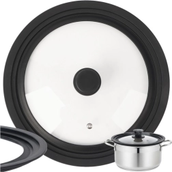 Universaalne silikoonist-klaasist kaas 3‑in‑1 RUHHY 28/30/32 cm