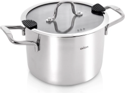 Roostevabast terasest pott kaanega VENICE 16 cm, 2,3 l