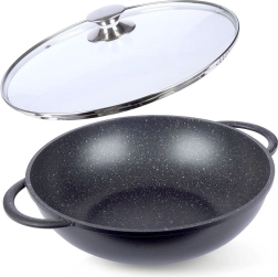 Graniitkattega wok-pann kaanega 32 cm