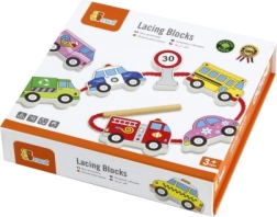 Viga puidust sõidukite lükkpärlidemäng Montessori