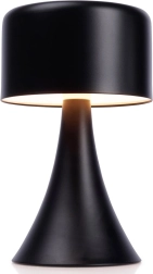 Metallist juhtmevaba LED-laualamp 20,5 cm – must