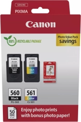 Canon PG-560/CL-561 Photo Value komplekt fotopaberiga
