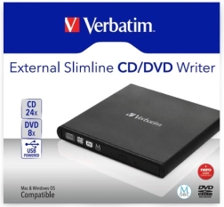 Väline slim CD/DVD USB 2.0 kirjutaja VERBATIM