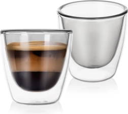 Kahekordse seinaga termoklaasid espressoks Double 90 ml, 2 tk