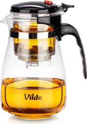 Klaasist teekann tühjendussüsteemiga teefiltriga 960 ml Vilde