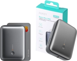 Mini PowerBank AUKEY mahutavusega 10000mAh ja võimsusega 22.5W, 2xUSB ning PD ja QC toega