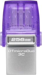 USB-mälupulk KINGSTON DataTraveler microDuo 3C 256 GB, USB‑A/USB‑C, USB 3.2 Gen 1