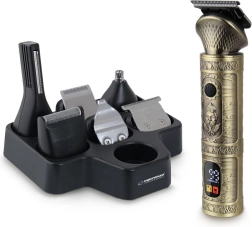 Juhtmevaba 7‑ühes juukse‑ ja habemetrimmer ESPERANZA ADONIS LCD‑ekraaniga