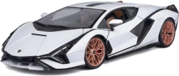 Metallist automudel 1:18 Lamborghini Sián FKP 37 valge‑must Bburago