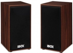 Puidust 2.0 stereo kõlarid iBOX SP1, pruunid