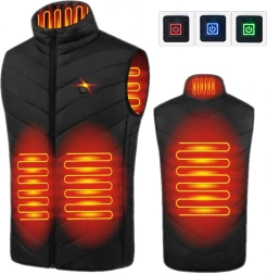 Unisex USB-toitega soojendusega vest, suurus 2XL