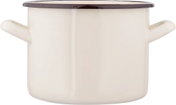 Silesia emailitud pott 2,2 l, 16 cm, kreemjas