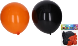 Õhupallid 30 cm – 10 tk komplekt Halloweeniks (mustad ja oranžid)
