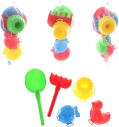 Keskmine liivamängu komplekt – plastist mänguasi lastele 2+