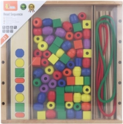 Puidust hariv mäng VIGA Loogilised helmed, 104 osa Montessori