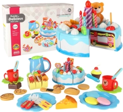 Viilimiseks mõeldud takjapaelaga sünnipäevatort, 80-osaline komplekt – sinine