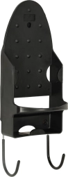 Seinale kinnitatav triikraua ja -laua hoidik, kuumakindel, must