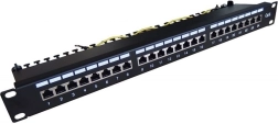 Patch-paneel 19'' 24x RJ45 kat.6, must