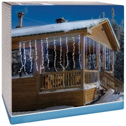 Välistingimustesse sobiv rippuv LED-valguskardin 220 LED 2 m