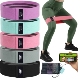 TRIZAND vastupanu kummide komplekt 5 tk materjalist 5–35 kg treeningplaaniga