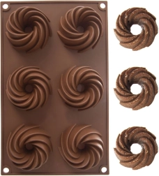 Silikoonvorm mini biskviitkookidele pruun 28 × 17 × 3 cm