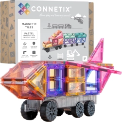 Connetix Pastel Transport Pack magnetilised ehitusklotsid 50 osa