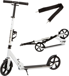 City foldable scooter for children and teenagers with adjustable height 95–105 cm and 200 mm wheels – White