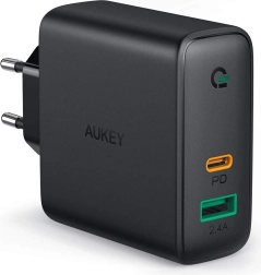 AUKEY PA-D3 seinakotilaadija 2×USB Power Deliveryga 60 W