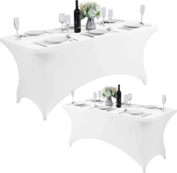Universaalne elastne kate cateringi lauale 240 cm valge MultiGarden