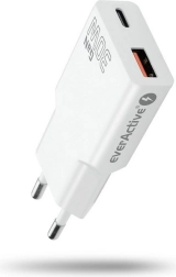 EverActive super slim 30 W GaN wall charger with USB-A and USB-C