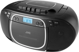 JVC boombox CD, kassetti ja Bluetoothiga mustas värvitoonis