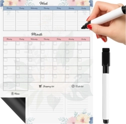 RUHHY magnetic fridge planner 60 × 45 cm with erasable marker