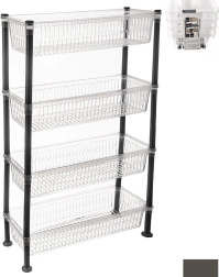Sale plastist riiul, 4 tasandit, läbipaistev