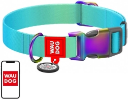 Waudogi gradiendiga QR-koodiga nailonkaelarihm koertele, sinine, suurus XL