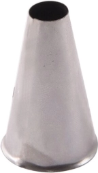 Wide stainless steel decorating tip
