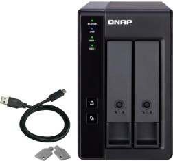 Kahe pesaga laienduskorpus RAID TR-002 USB3.1 Gen.2-ga