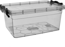 Plastist toidukarp kaanega 3 l, hall
