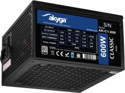 Akyga AK-C1-600 ATX-toiteplokk 600 W Classic 80 PLUS sertifikaadiga
