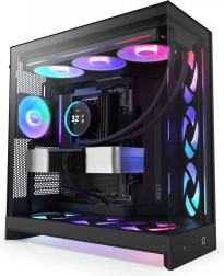 Arvutikorpus NZXT H9 Flow RGB aknaga, must