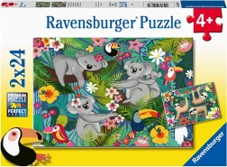 Puzzle RAVENSBURGER Koaalad ja laiskloomad 2×24 tükki