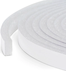 Isekleepuv vahtplastist tihendusriba akendele ja ustele 6 m, valge, 10 mm