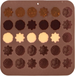 Silikoonvorm pralinee’dele Sillinie, 30 lillekujulist vormi