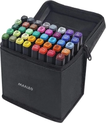 Kaheotsalised markerid – 40 tk komplektis vutlariga