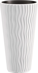 Lillepott Prosperplast Sandy Slim valge 30 cm
