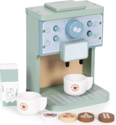 Wooden coffee maker for kids barista set 8 pieces ecotoys